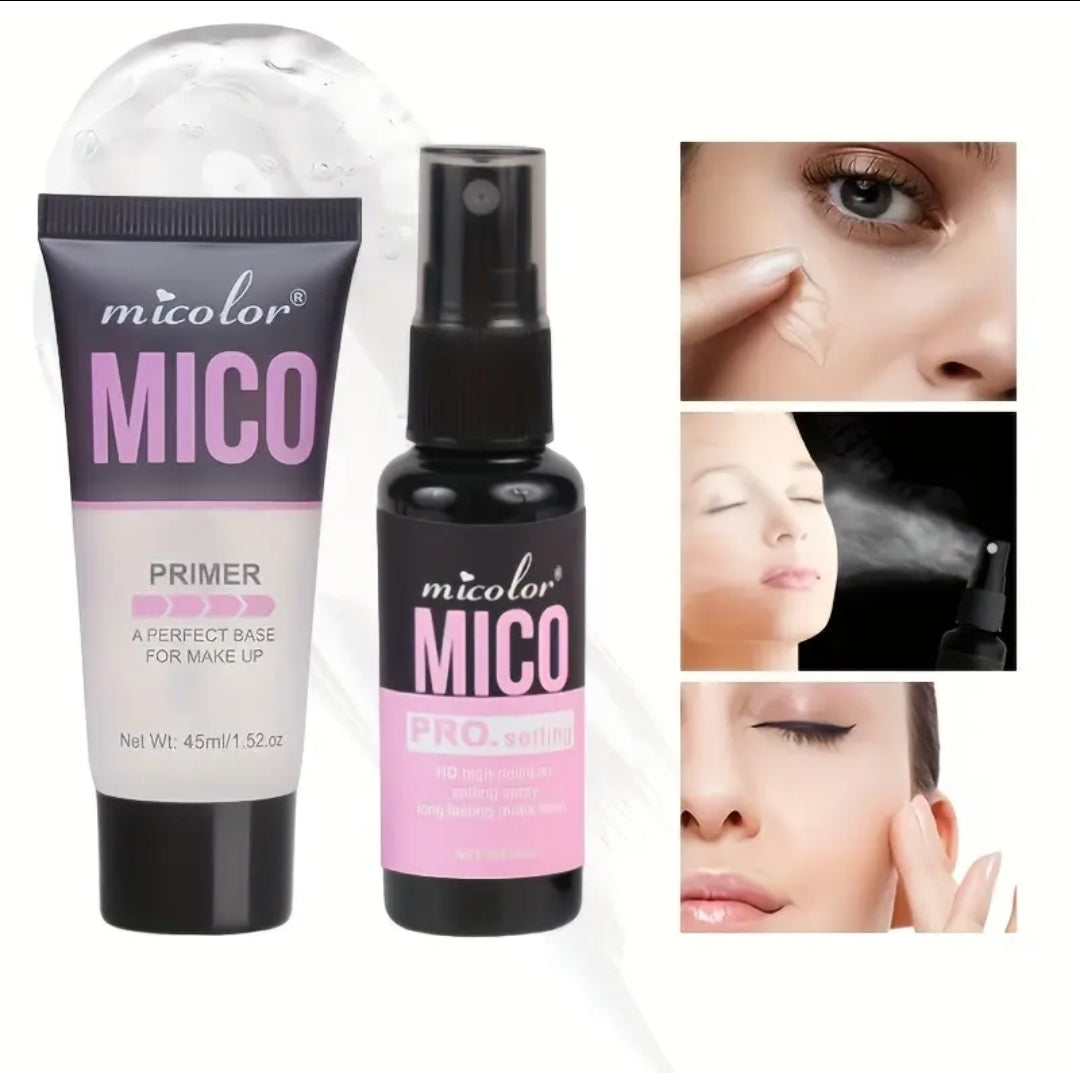 Makeup Primer set 2pcs makeup Primer and setting spray