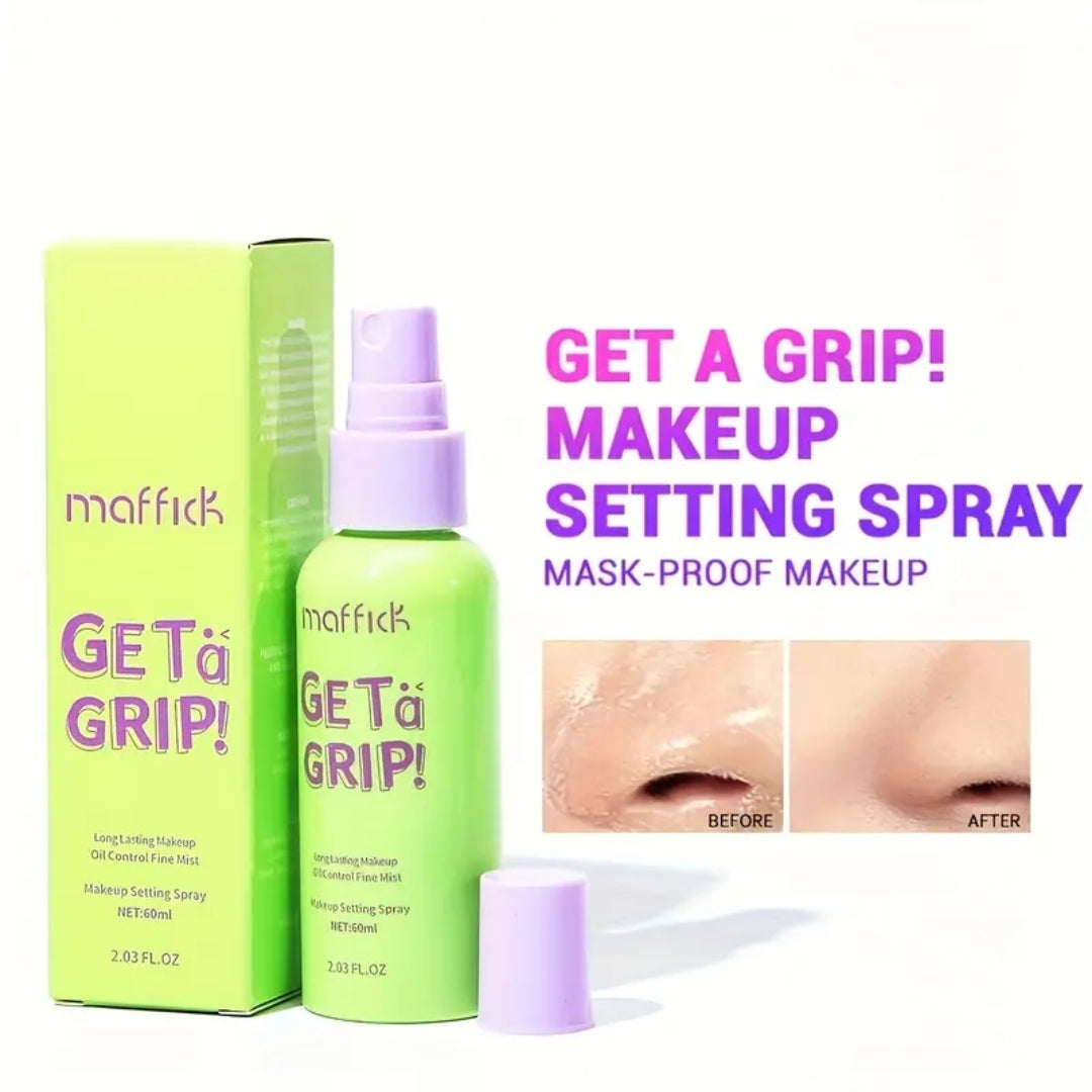 Get a Grip makeup setting spray mask proof makeup
