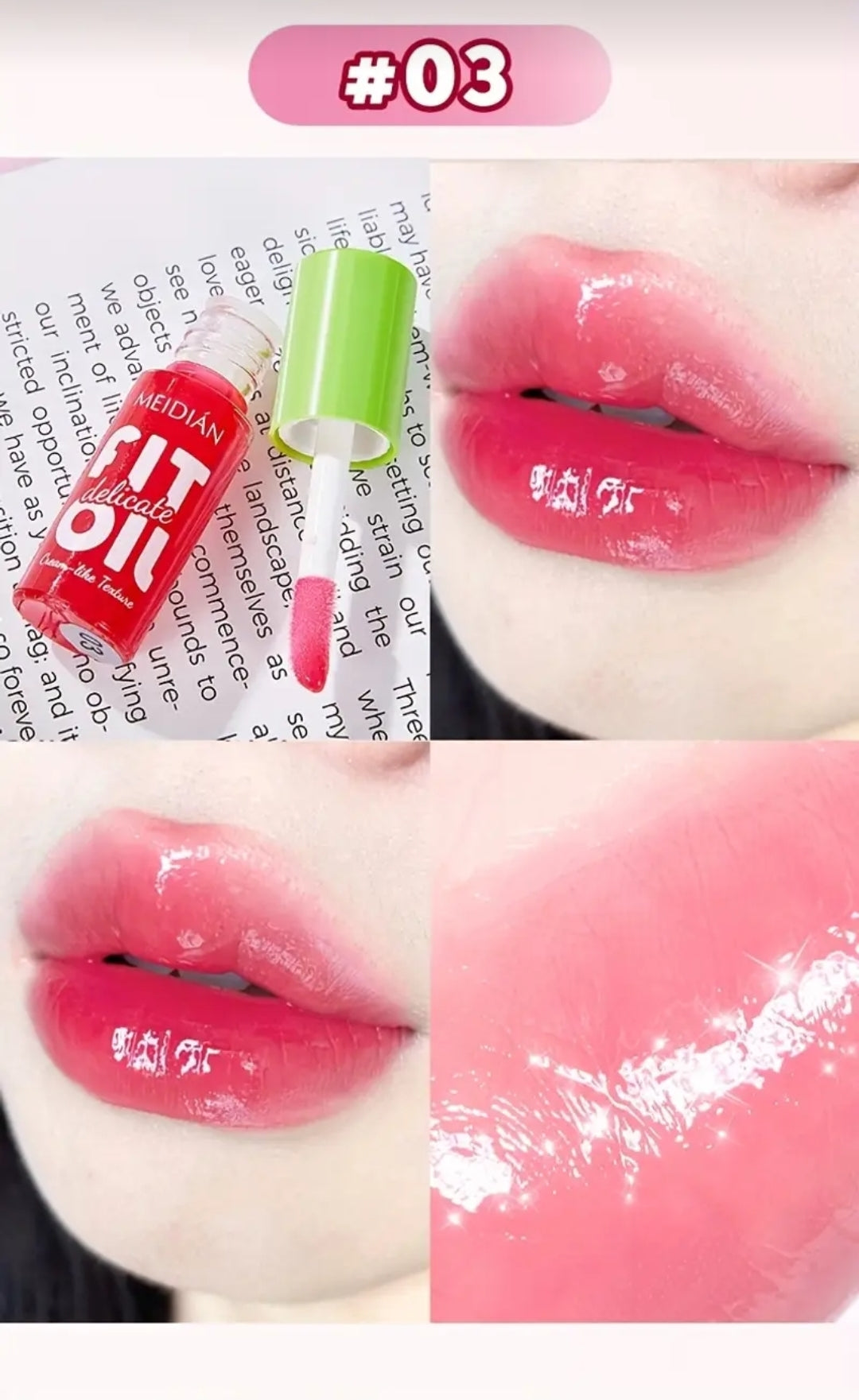 Glazed lipstick balm set moisturizing lip balm tinted lip gloss lip oil
