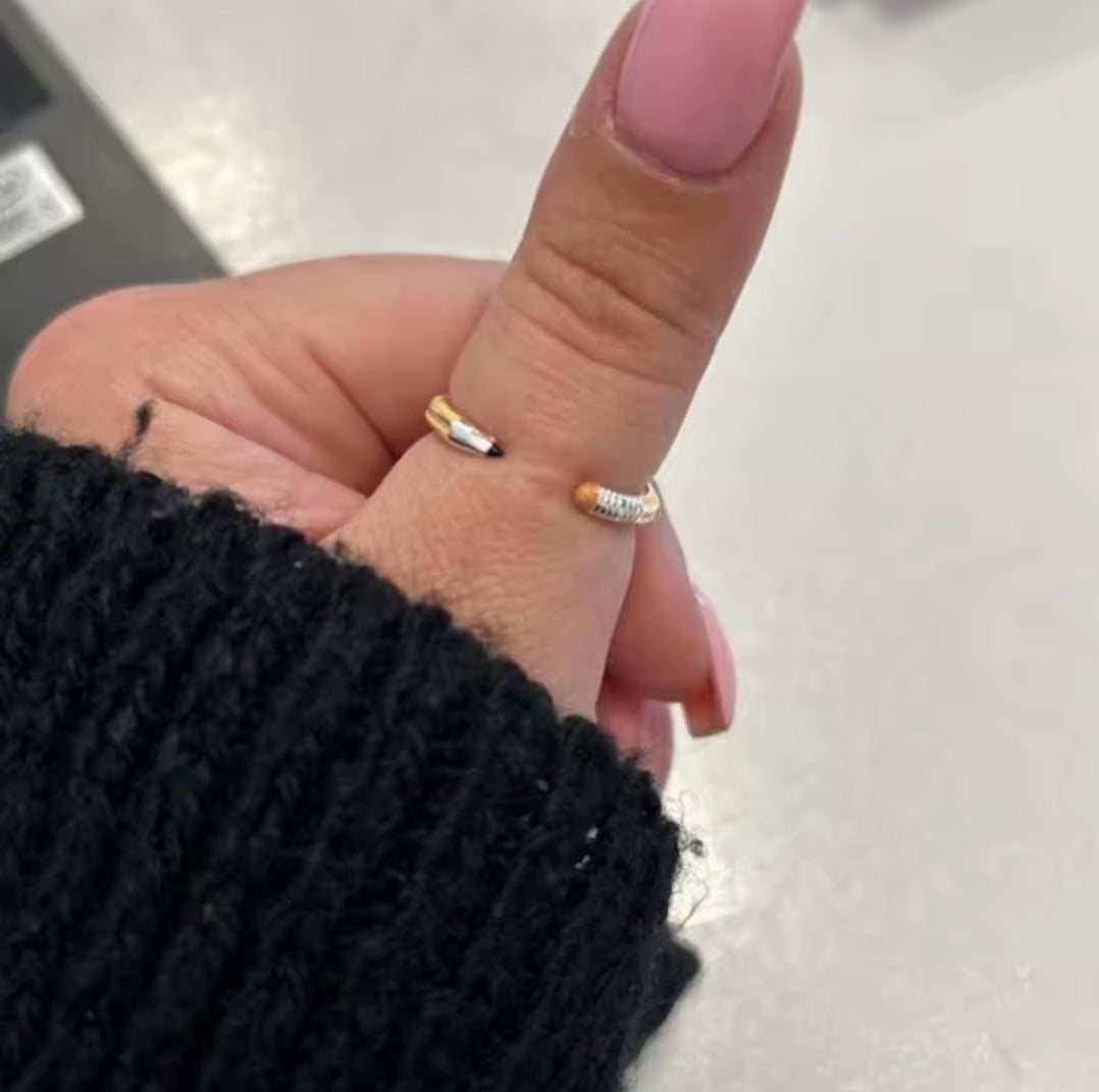 pencil inspired mini ring knuckle cuff