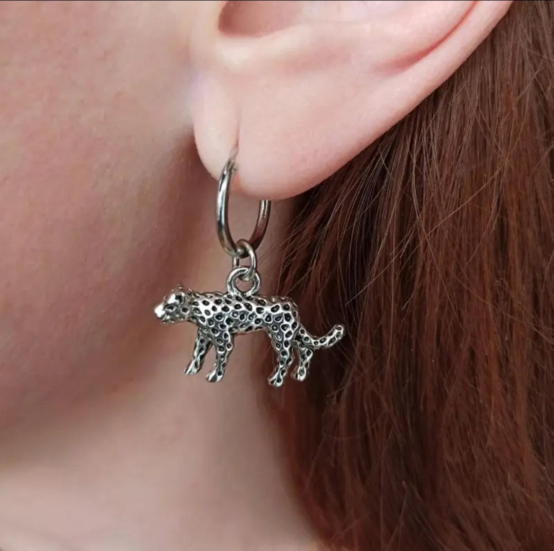 Punk Style Leopard Hoop Earrings fashion women gifts accessories jewelry