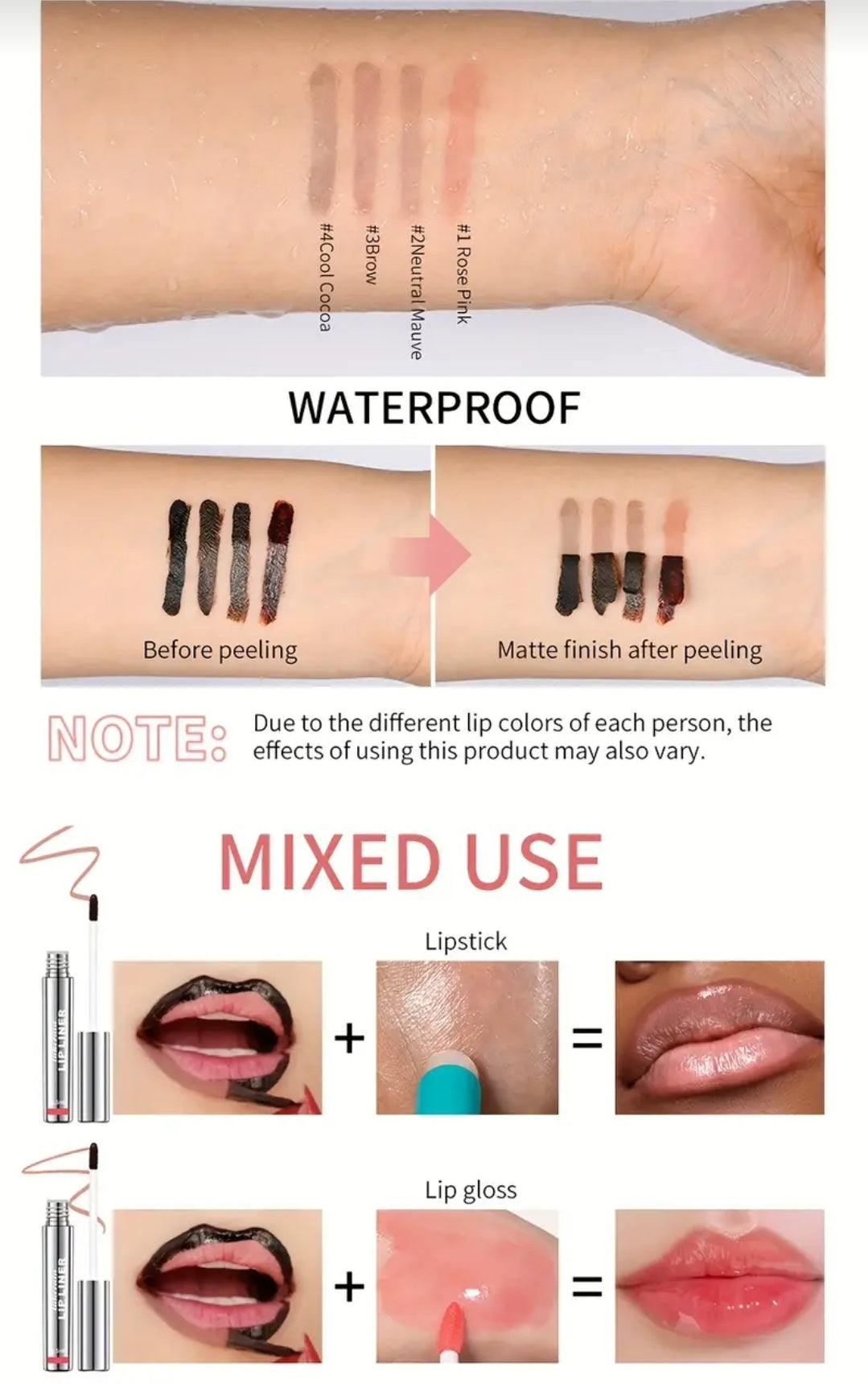 Tattoo Peel Off Lip Liner Stain Lipstick