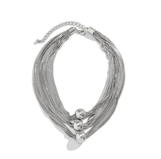 Multilayer ball chain necklace jewelry fashion accessories