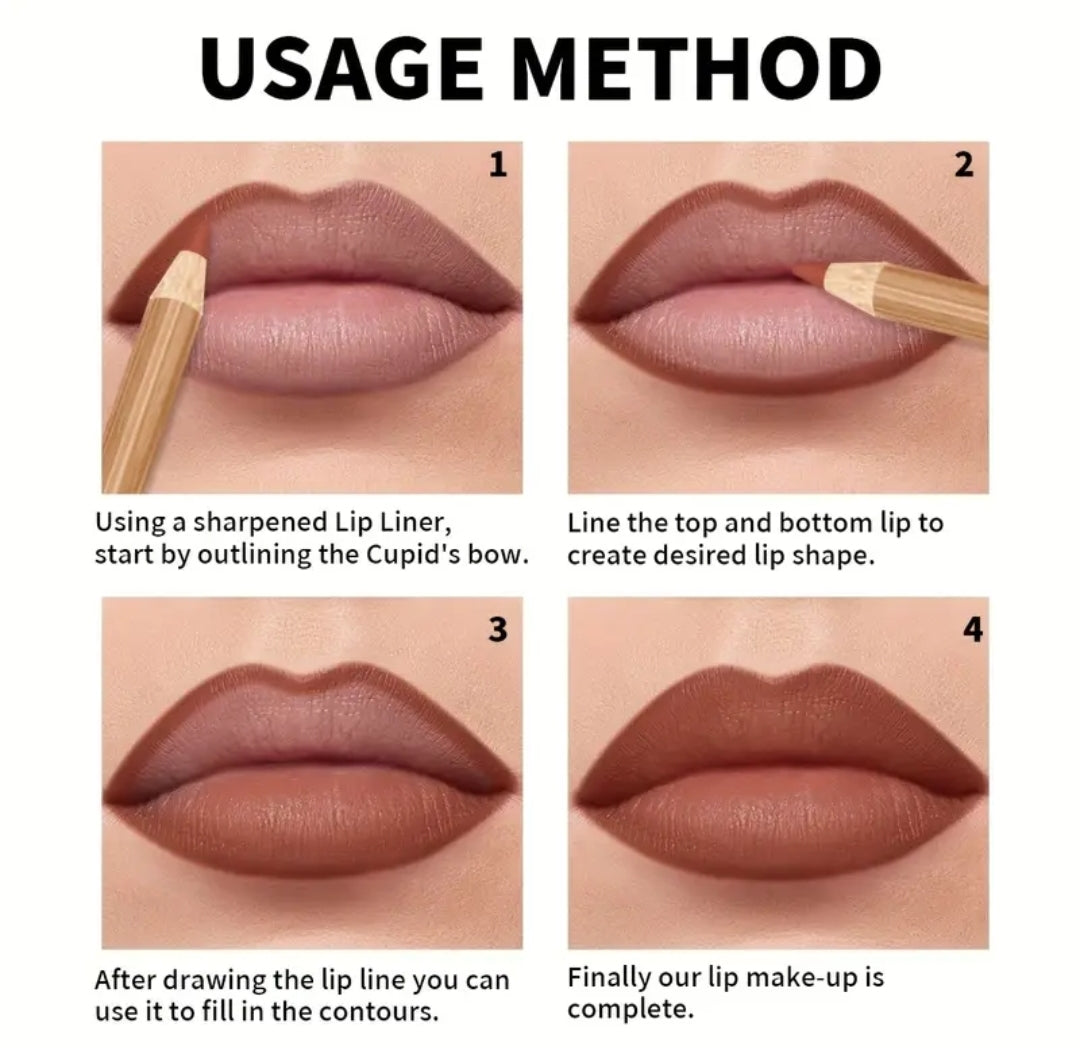 Lipstick Lip Liner pencil makeup set