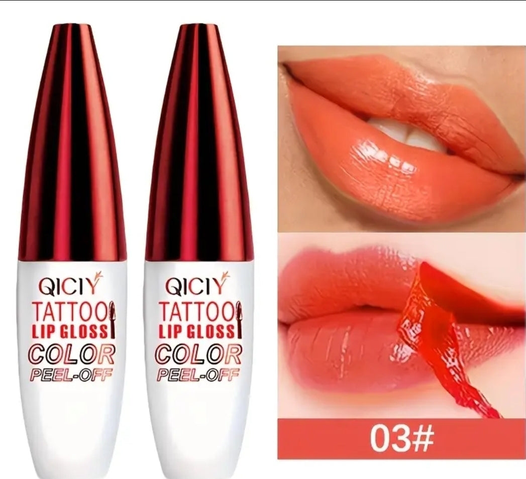 Tattoo Lip Gloss Tint Long Lasting Lip Stain Tattoo Peel Off