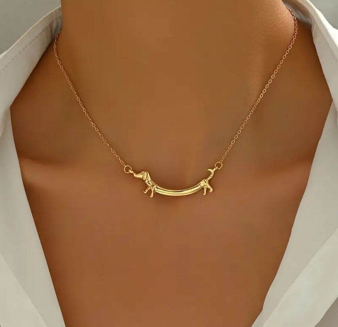 Fashion Dachshund Dog Design Necklace Chain Jewelry Accessories