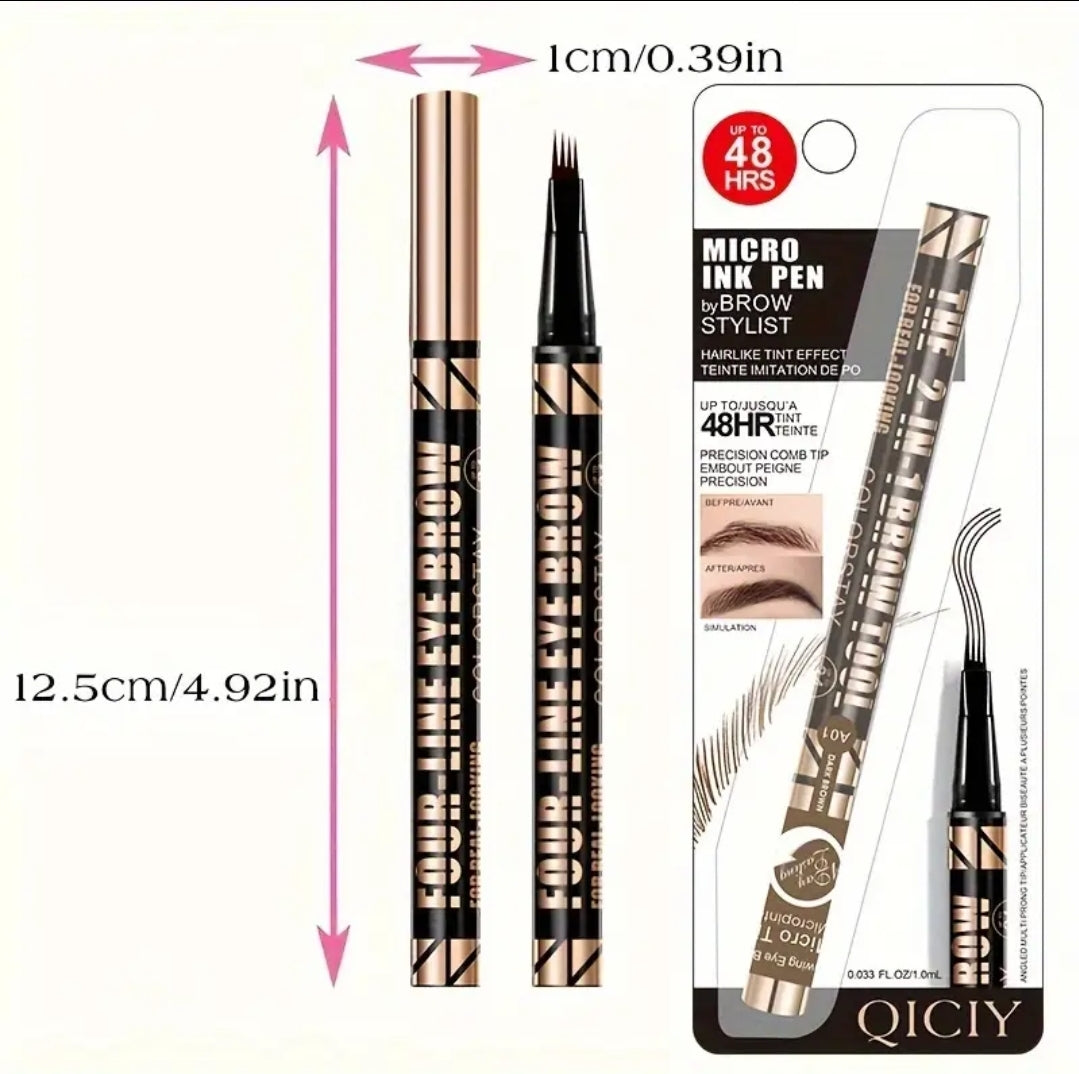 4 prong eyebrow pen waterproof sweatproof long lasting natural hair strokes cejas