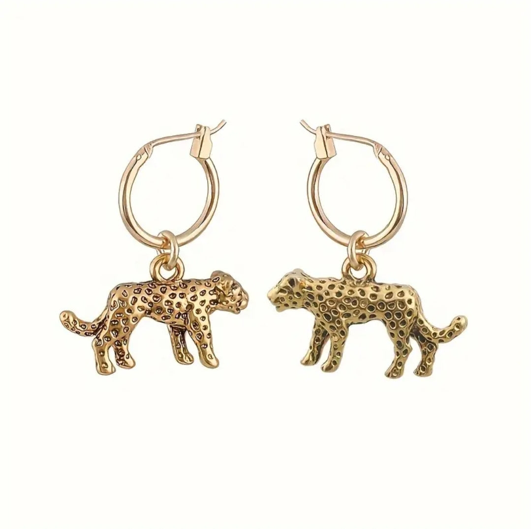 Punk Style Leopard Hoop Earrings fashion women gifts accessories jewelry