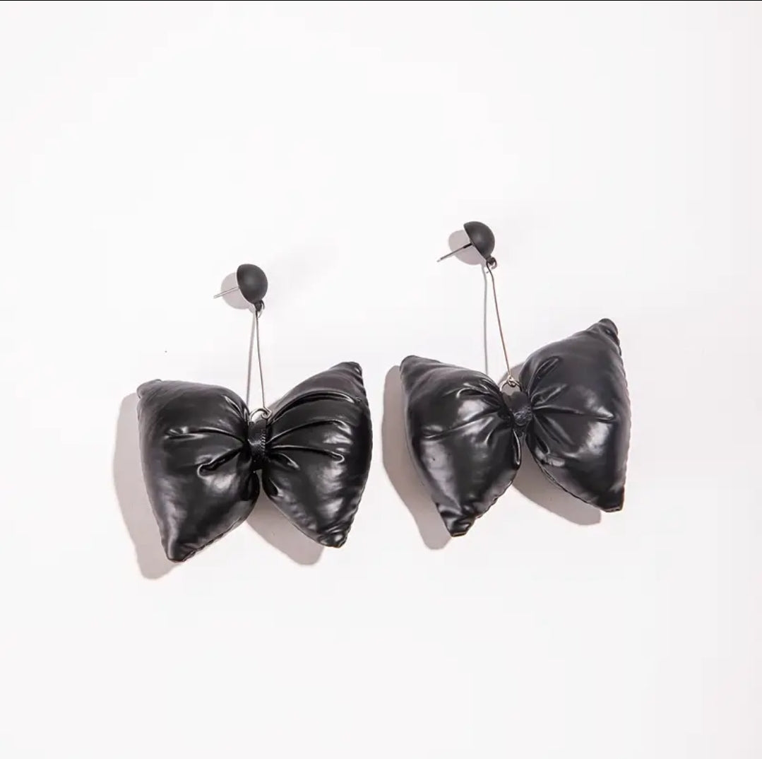 Retro Fashion Black Bow Earrings Jewelry Accessories Gifts