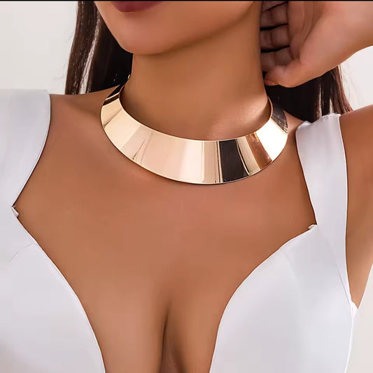 Statement gold necklace jewelry