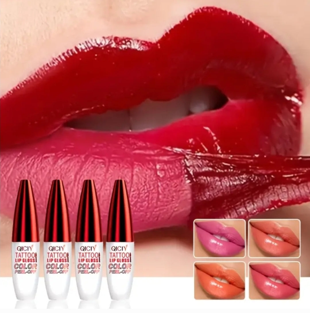 Tattoo Lip Gloss Tint Long Lasting Lip Stain Tattoo Peel Off