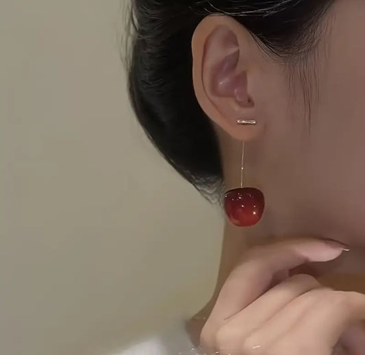 Cherry inspired earrings women jewelry