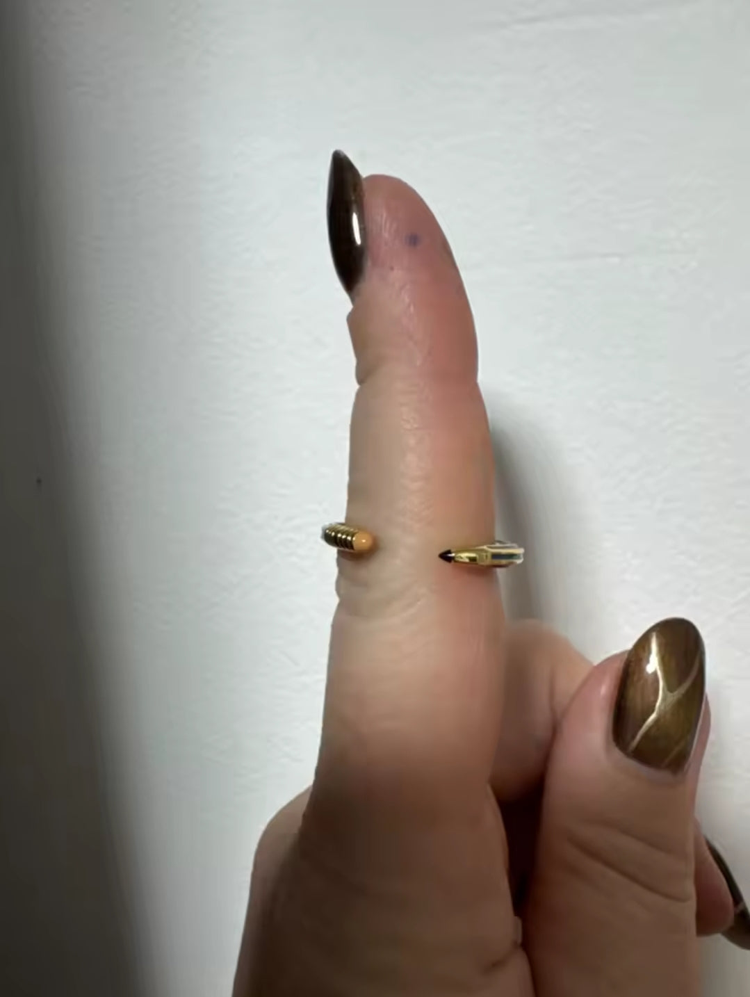 pencil inspired mini ring knuckle cuff