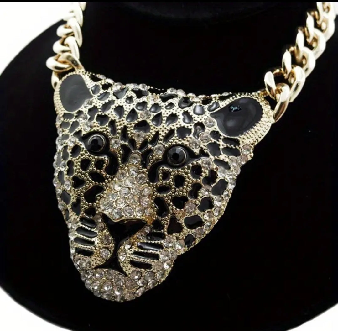 Punk Style Leopard Chain Necklace jewelry gifts accessories
