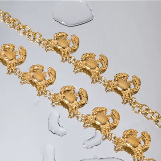 Boho style Crab Charm Bracelet beachwear jewelry accessories