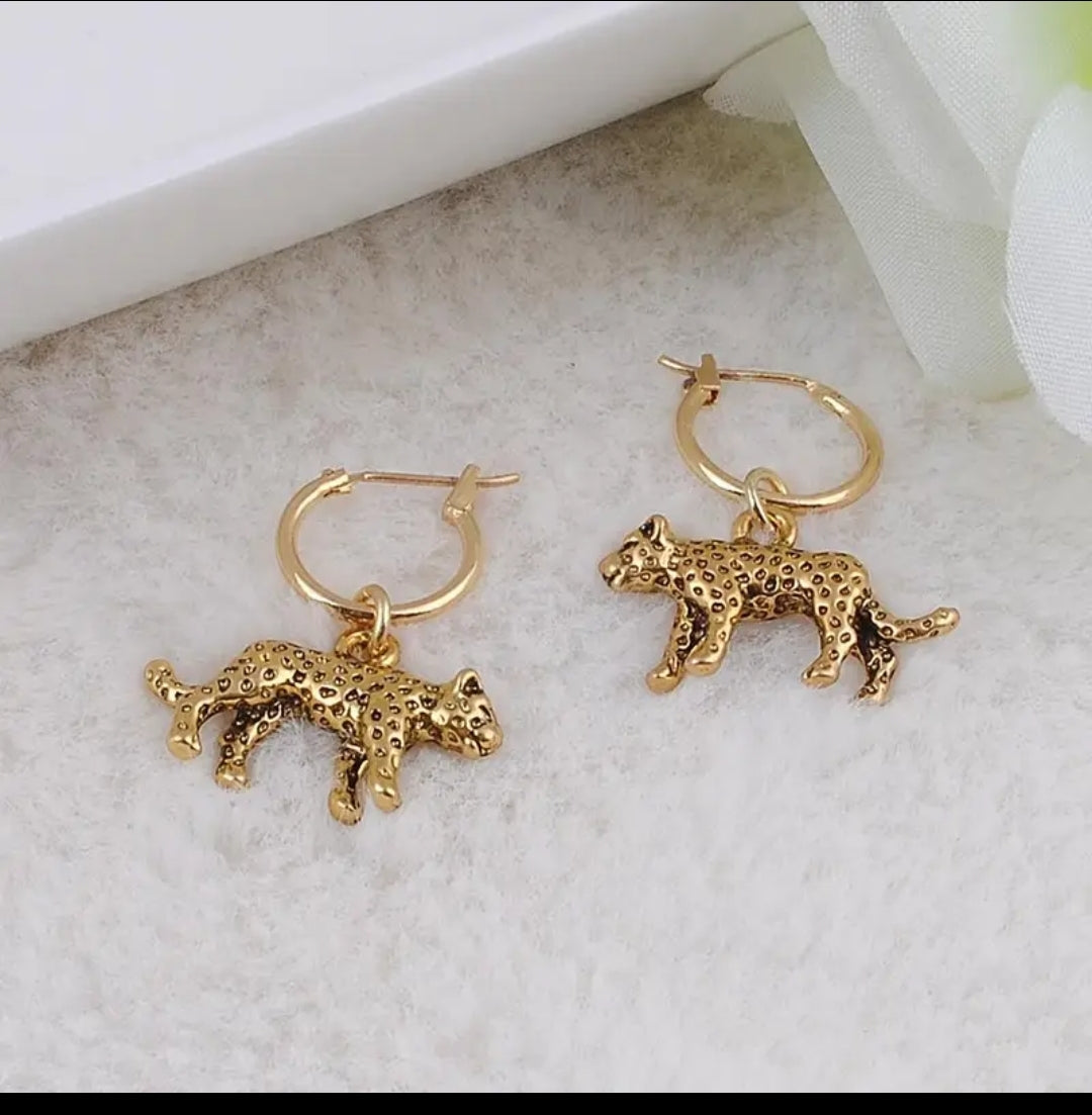 Punk Style Leopard Hoop Earrings fashion women gifts accessories jewelry