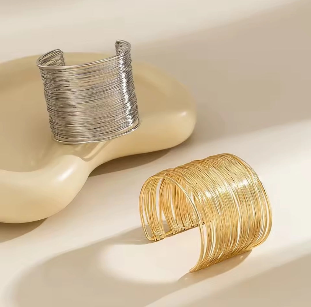 Retro multilayer cuff bracelet