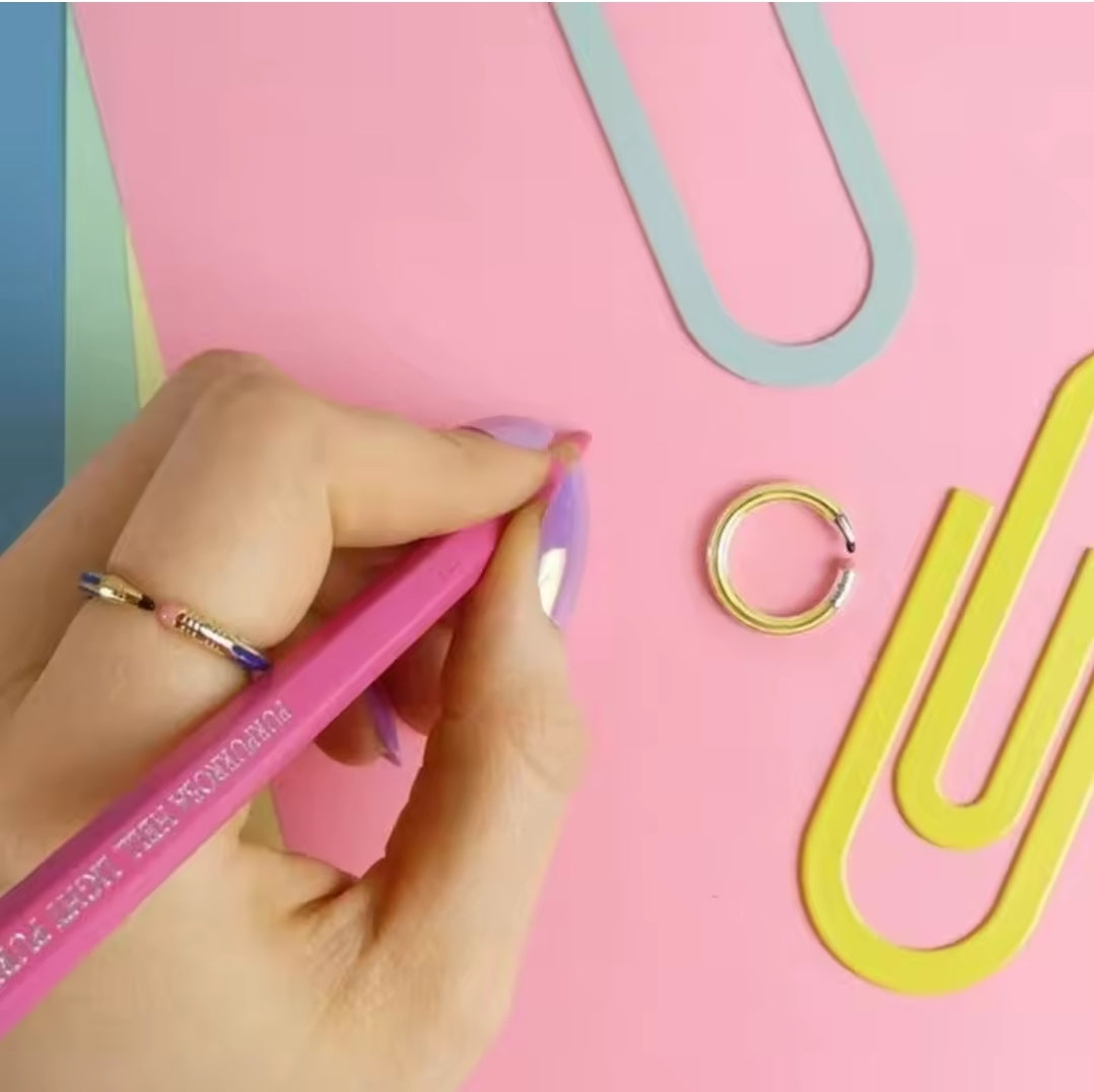 pencil inspired mini ring knuckle cuff