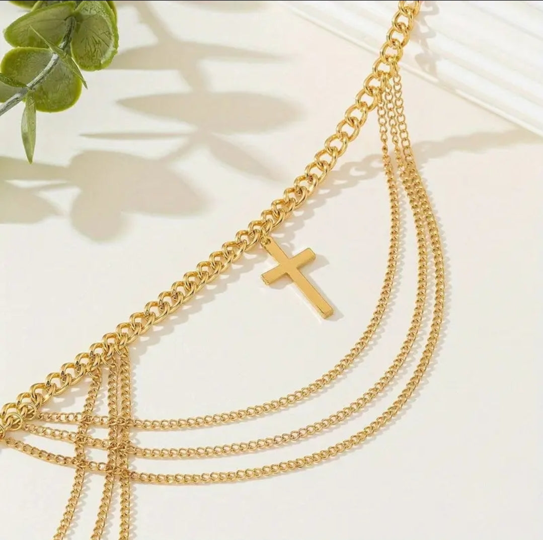 Boho Chain Cross Waist Chain Belt jewelry Accessories