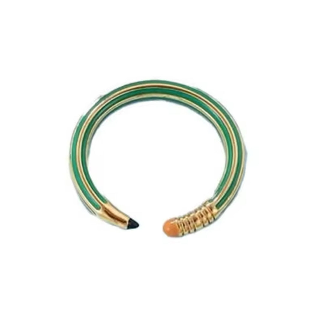 pencil inspired mini ring knuckle cuff