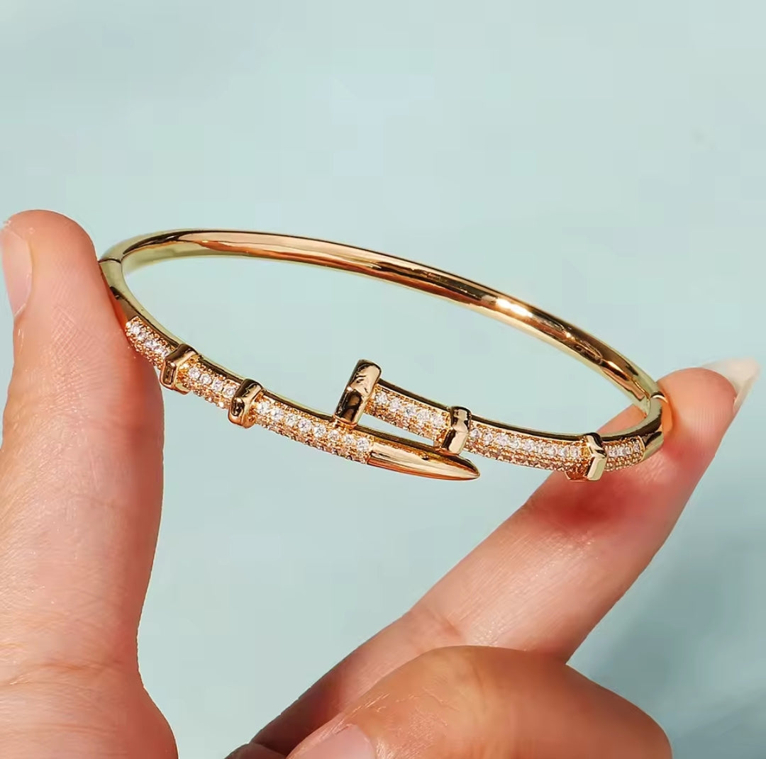 Retro Style nail inspired cuff bracelet women jewelry