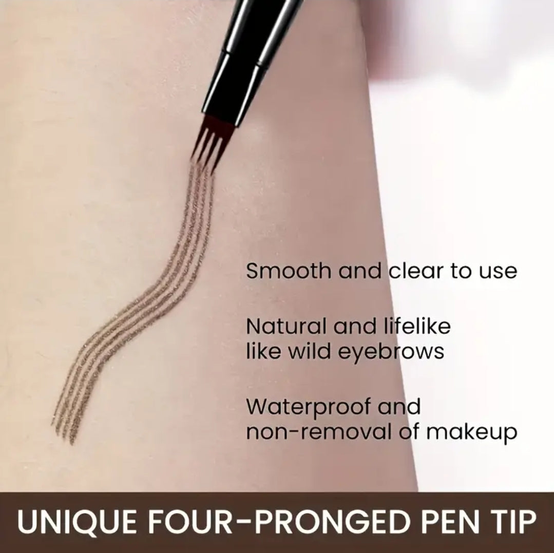 4 prong eyebrow pen waterproof sweatproof long lasting natural hair strokes cejas