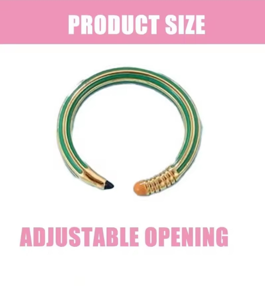 pencil inspired mini ring knuckle cuff