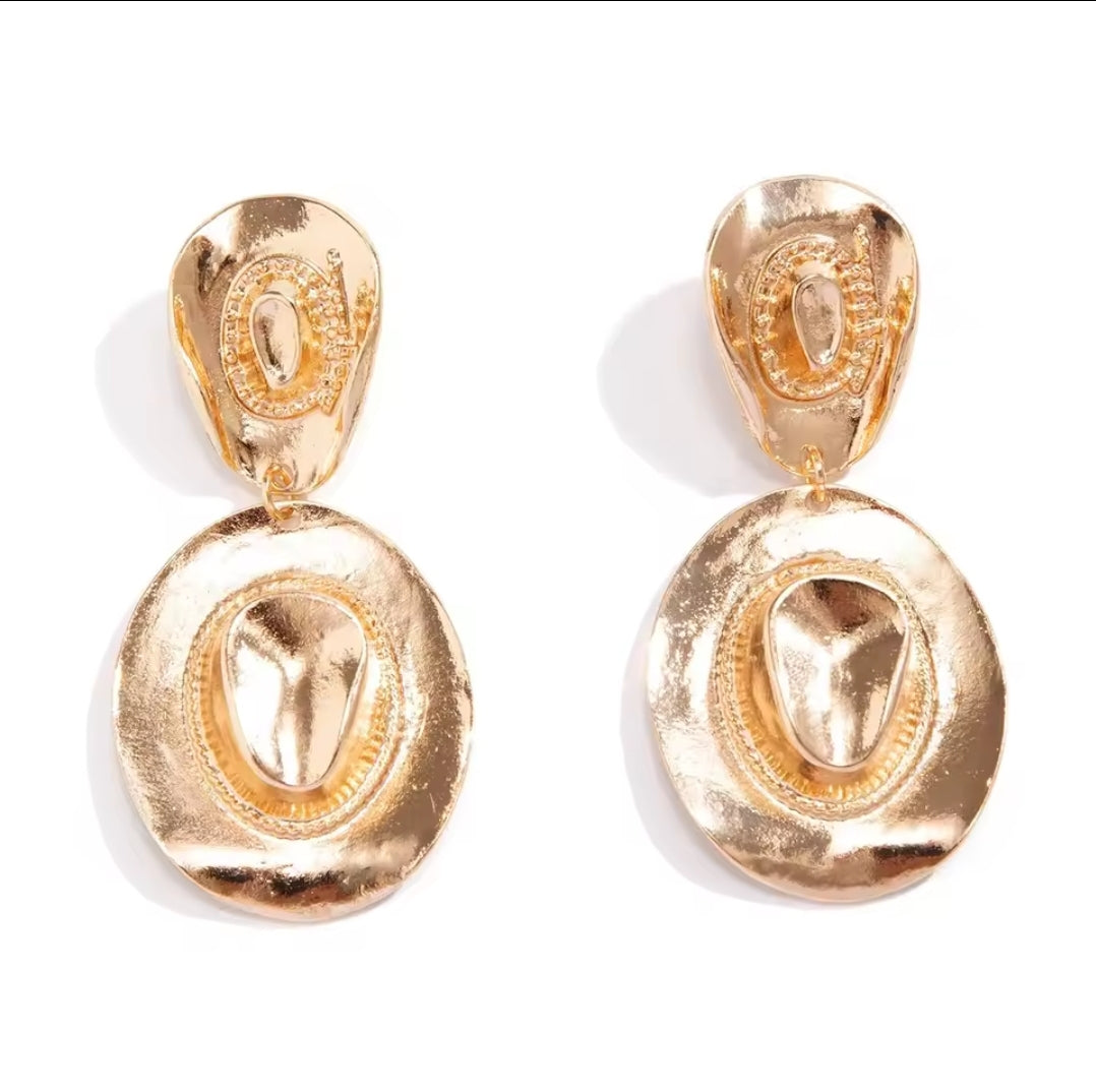Retro Cowboy Hat Earrings Rodeo Accessories Jewelry