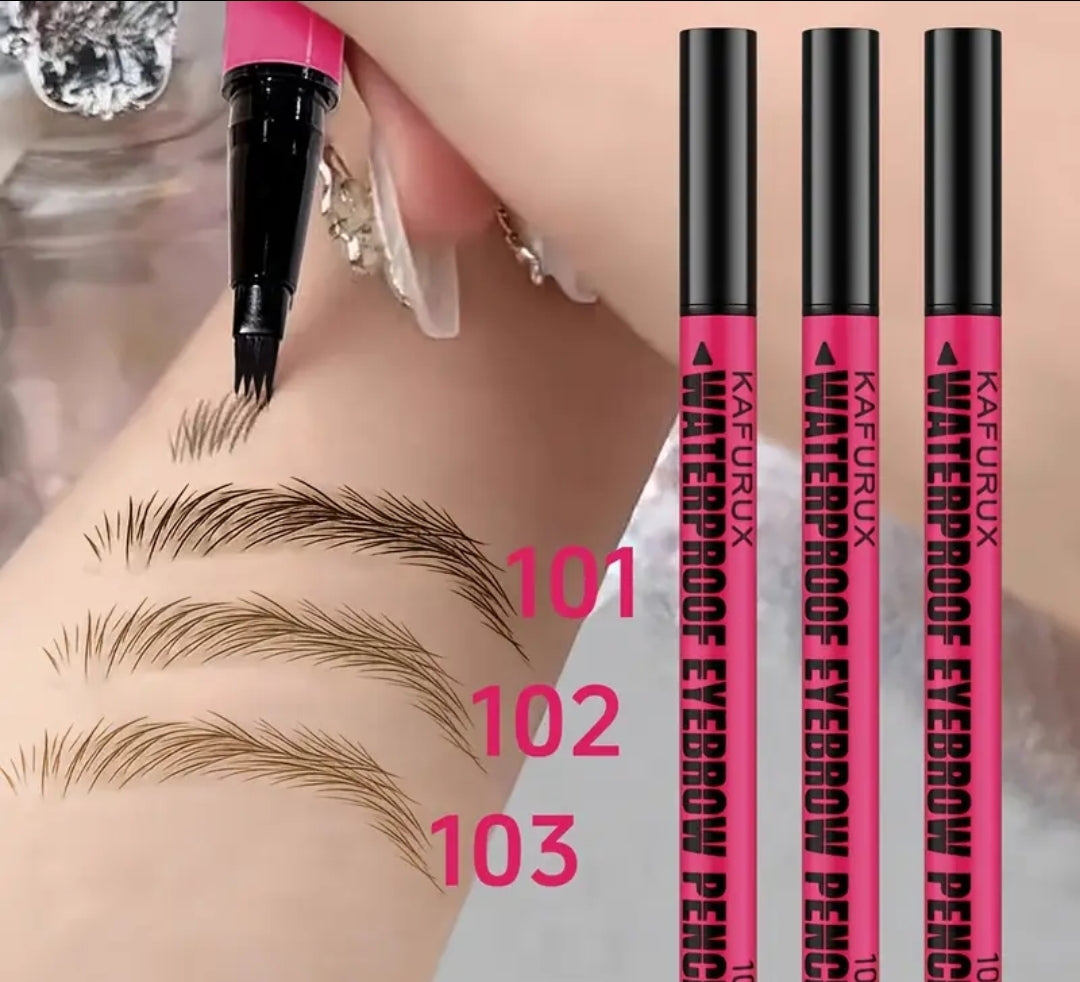 4 prong Eyebrow Pen Waterproof sweatproof long lasting natural hair strokes cejas