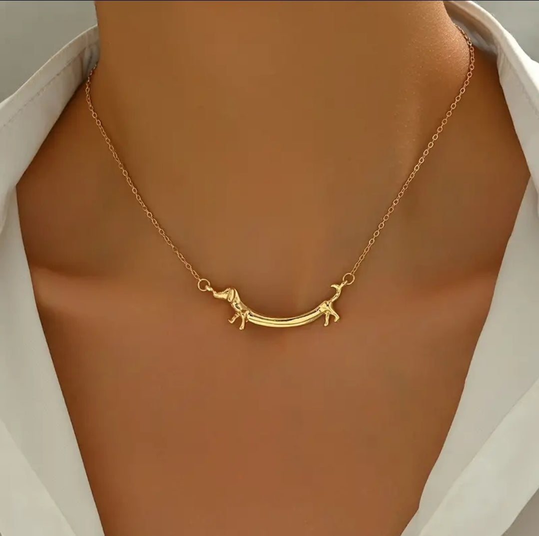 Fashion Dachshund Dog Design Necklace Chain Jewelry Accessories