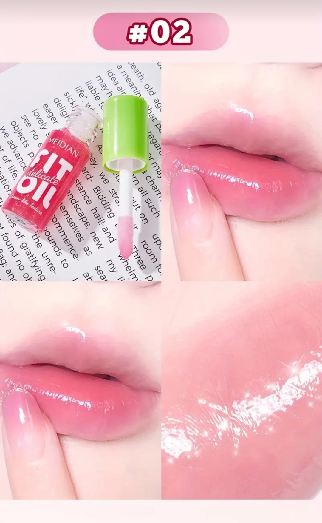 Glazed lipstick balm set moisturizing lip balm tinted lip gloss lip oil