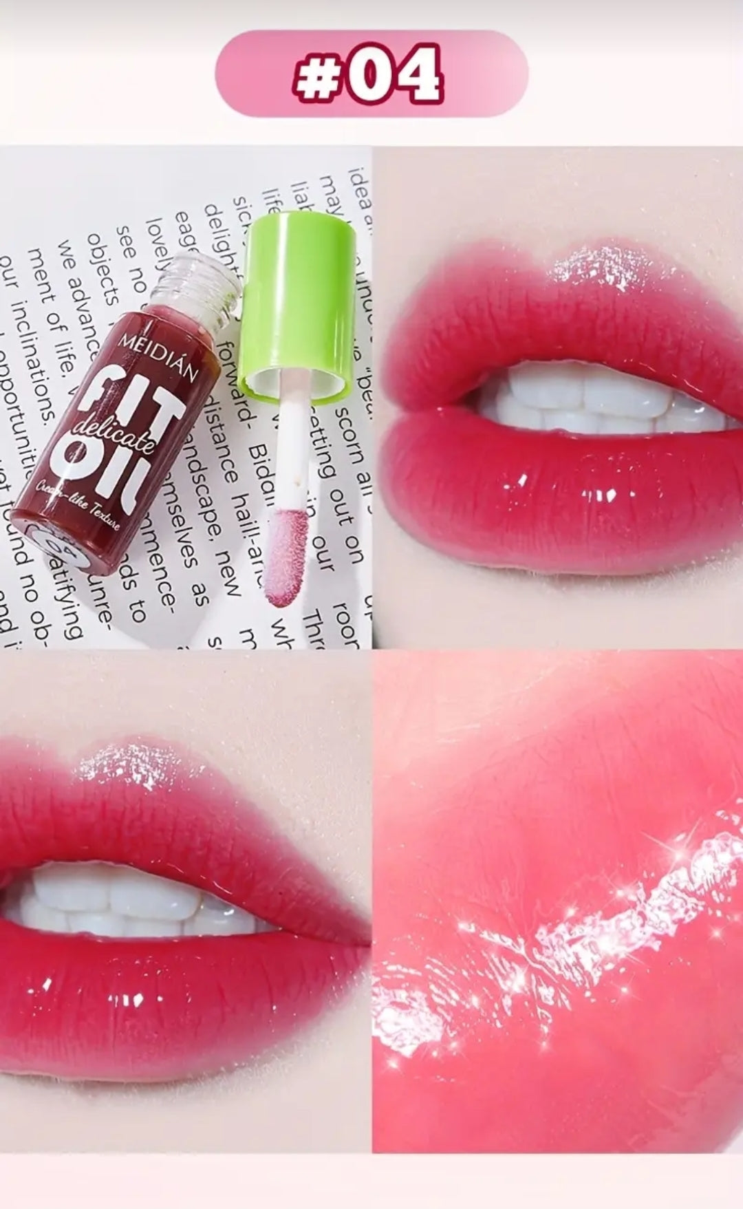 Glazed lipstick balm set moisturizing lip balm tinted lip gloss lip oil