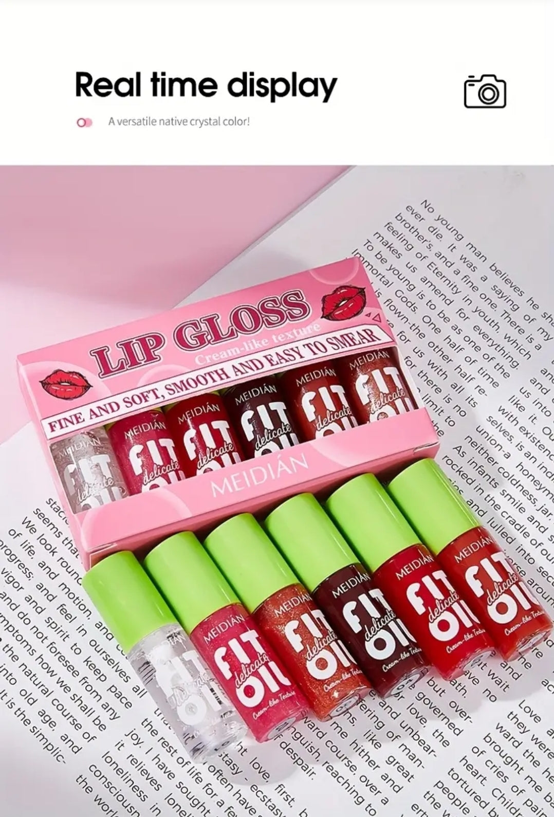 Glazed lipstick balm set moisturizing lip balm tinted lip gloss lip oil