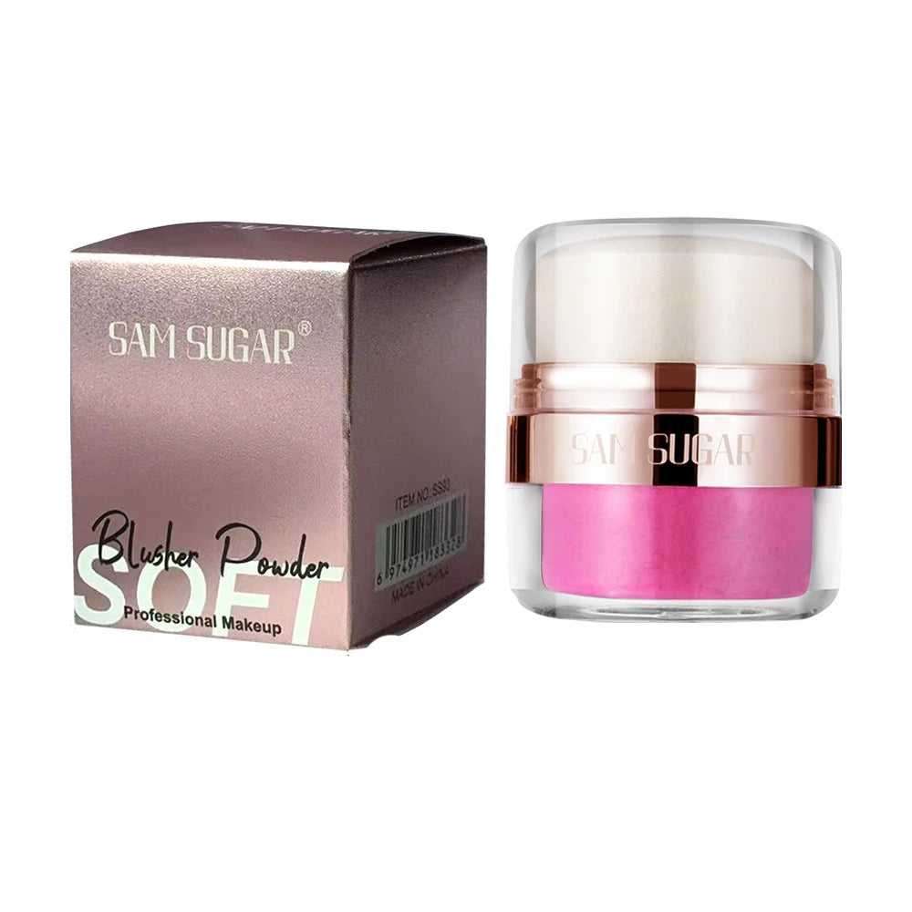 SAM SUGAR 6 color Air Cushion Blush  silky smooth matte eye shadow with an Easy to use Puff for Mushroom Head Loose Powder