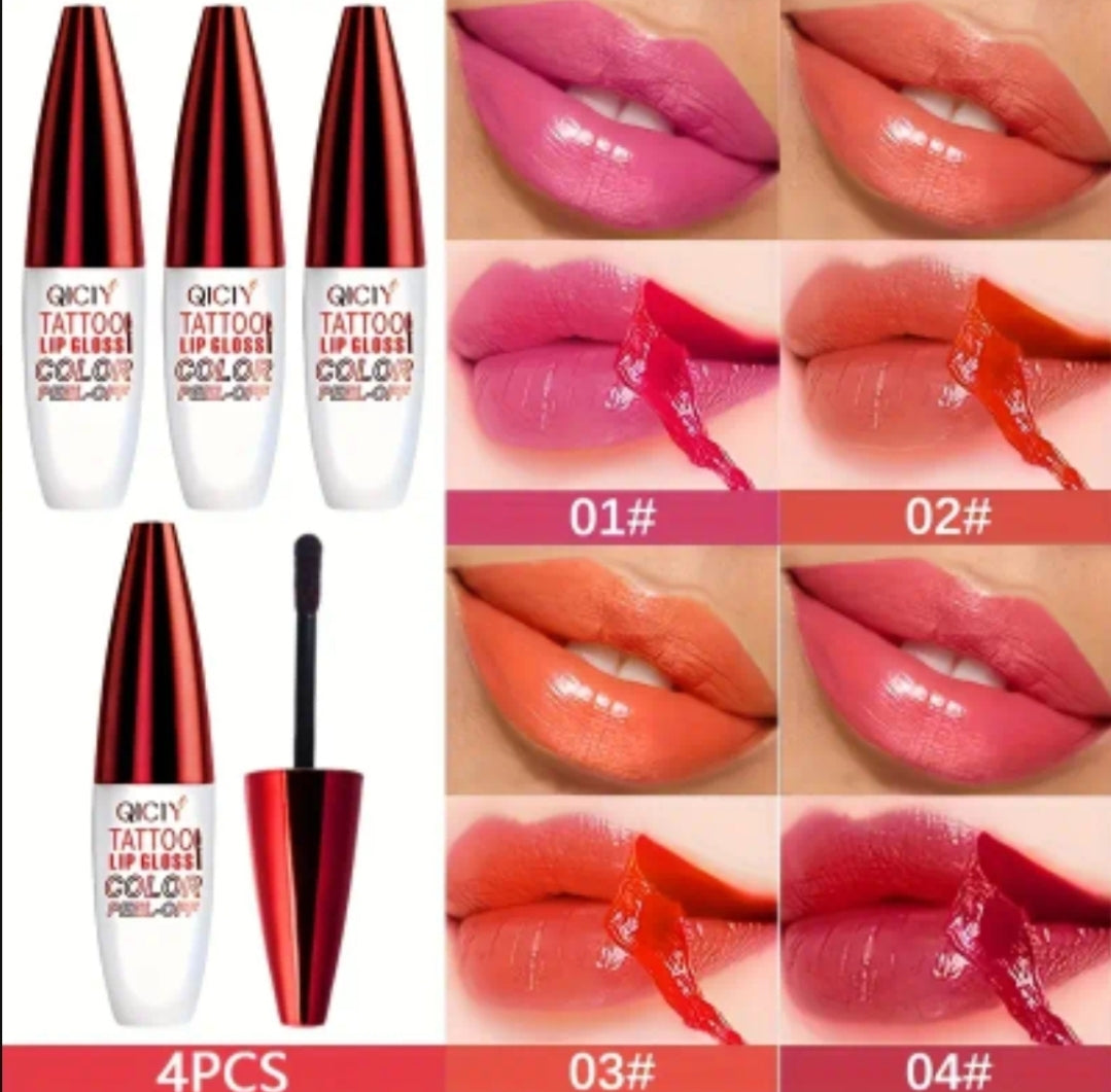 Tattoo Lip Gloss Tint Long Lasting Lip Stain Tattoo Peel Off