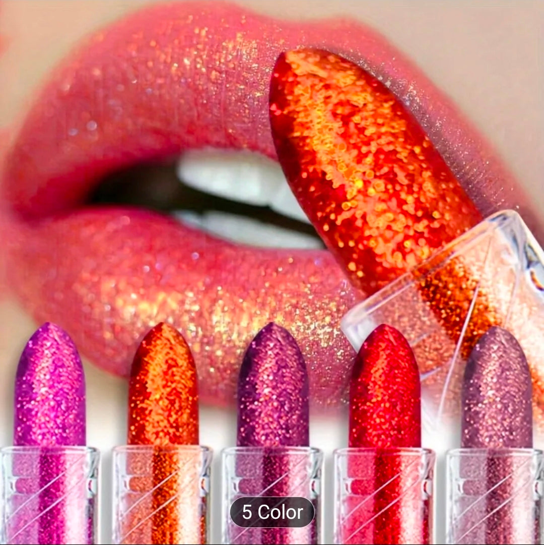 Shiny glitter pearlescent lipstick waterproof long lasting lip gloss lipsticks lip glaze makeup