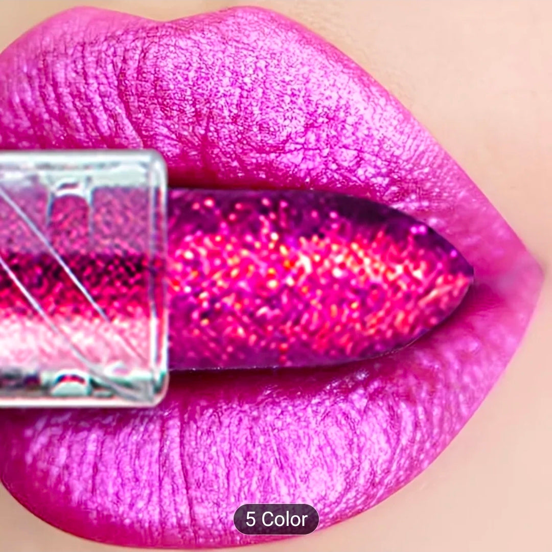 Shiny glitter pearlescent lipstick waterproof long lasting lip gloss lipsticks lip glaze makeup
