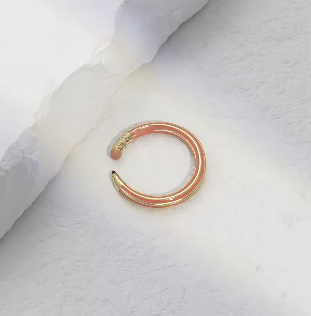 pencil inspired mini ring knuckle cuff