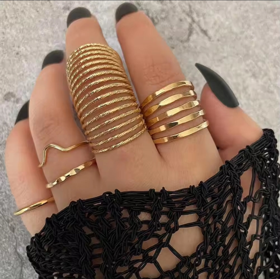 Punk Style Coil Ring Jewelry Women Gifts Accessories
