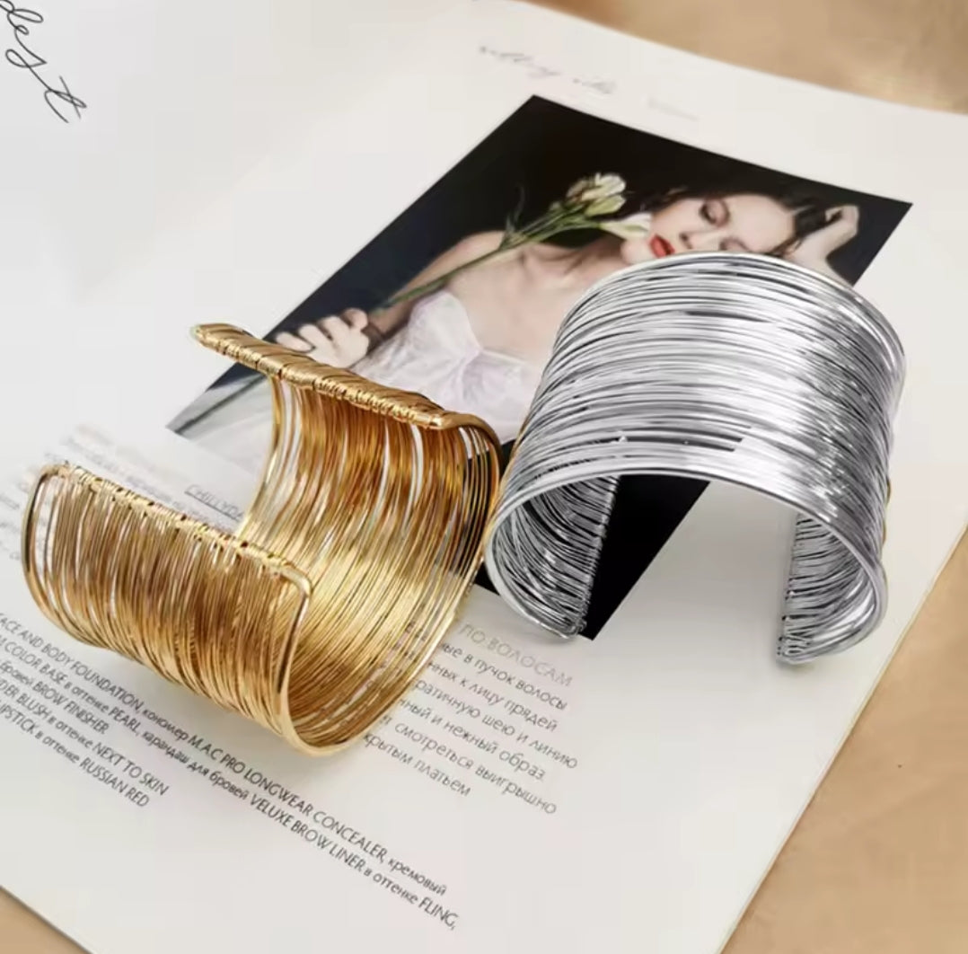 Retro multilayer cuff bracelet