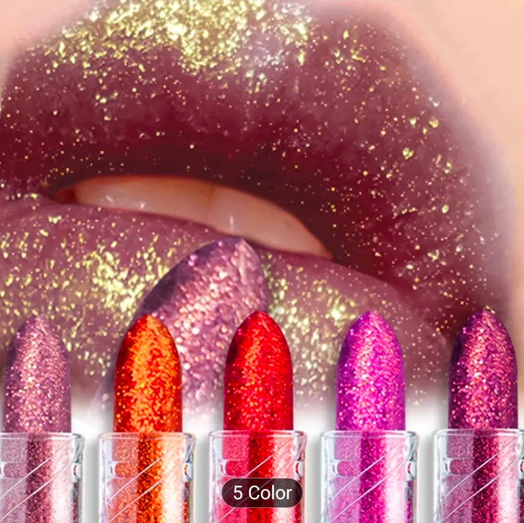 Shiny glitter pearlescent lipstick waterproof long lasting lip gloss lipsticks lip glaze makeup