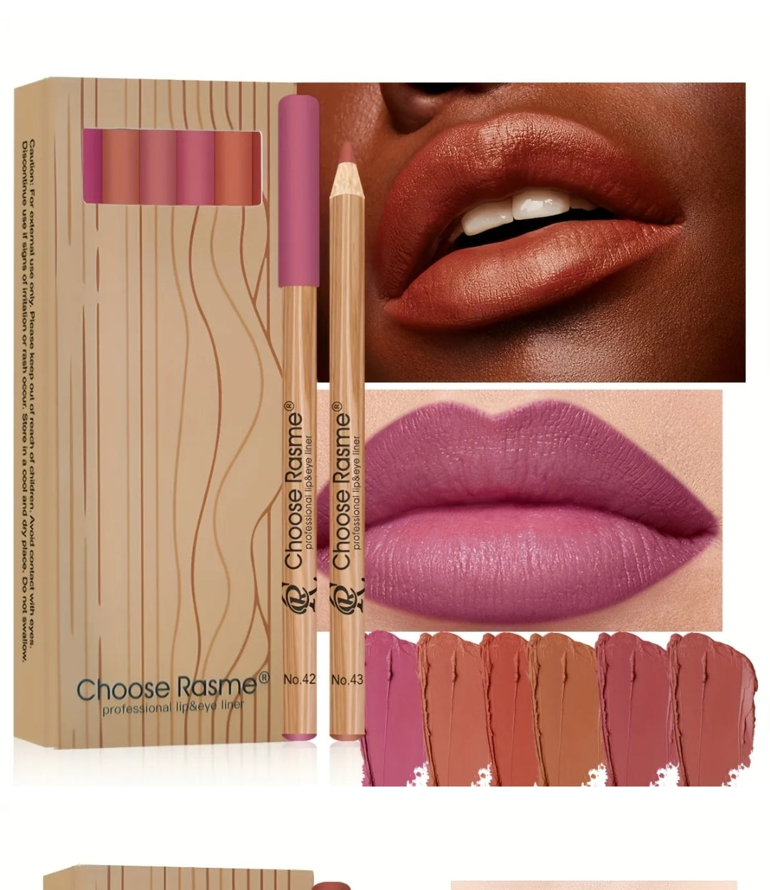 Lipstick Lip Liner pencil makeup set