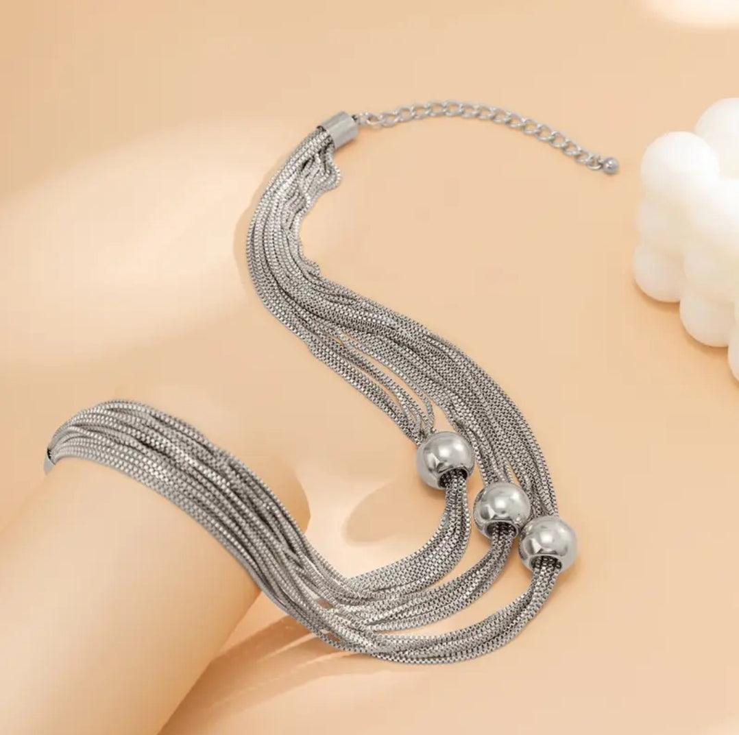 Multilayer ball chain necklace jewelry fashion accessories