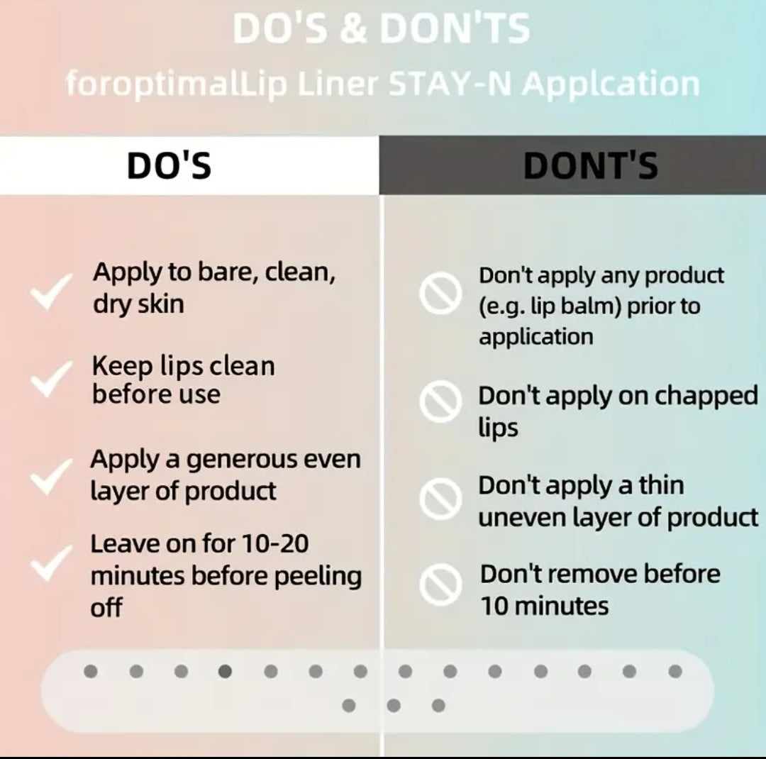 Tattoo Peel Off Lip Liner Stain Lipstick