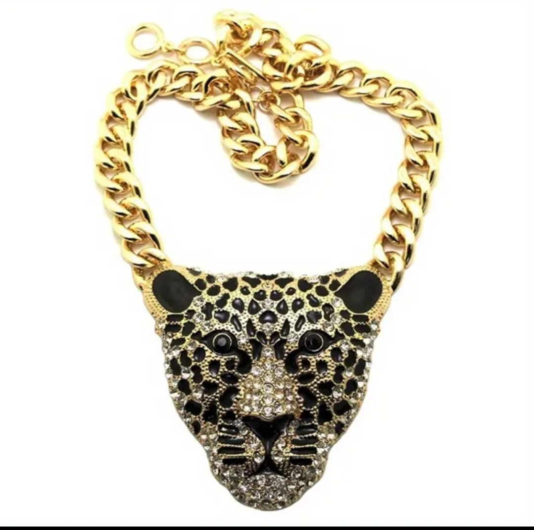 Punk Style Leopard Chain Necklace jewelry gifts accessories