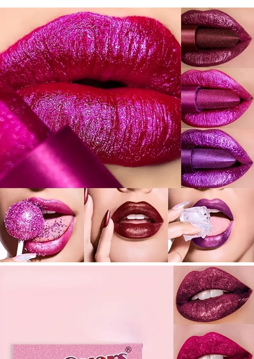 Glitter Lipstick Gloss Makeup Set