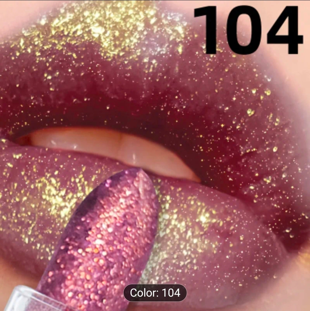 Shiny glitter pearlescent lipstick waterproof long lasting lip gloss lipsticks lip glaze makeup