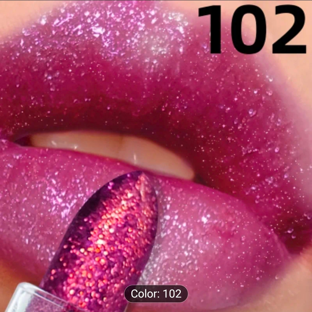 Shiny glitter pearlescent lipstick waterproof long lasting lip gloss lipsticks lip glaze makeup
