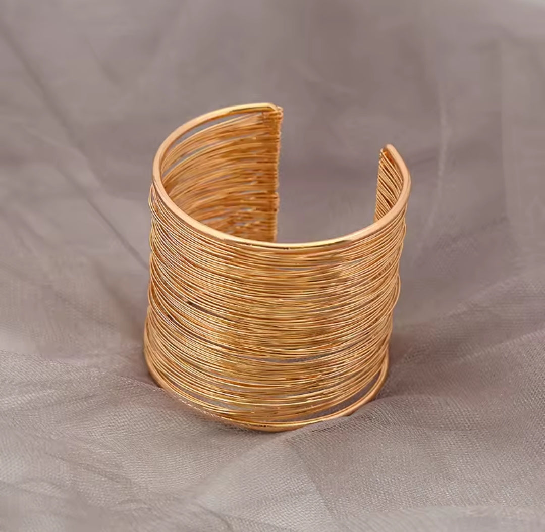 Retro multilayer cuff bracelet