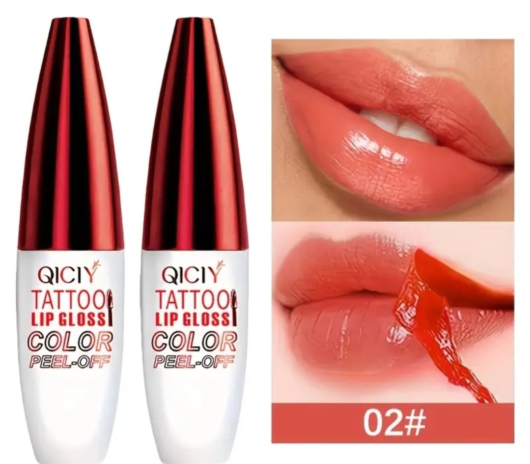 Tattoo Lip Gloss Tint Long Lasting Lip Stain Tattoo Peel Off
